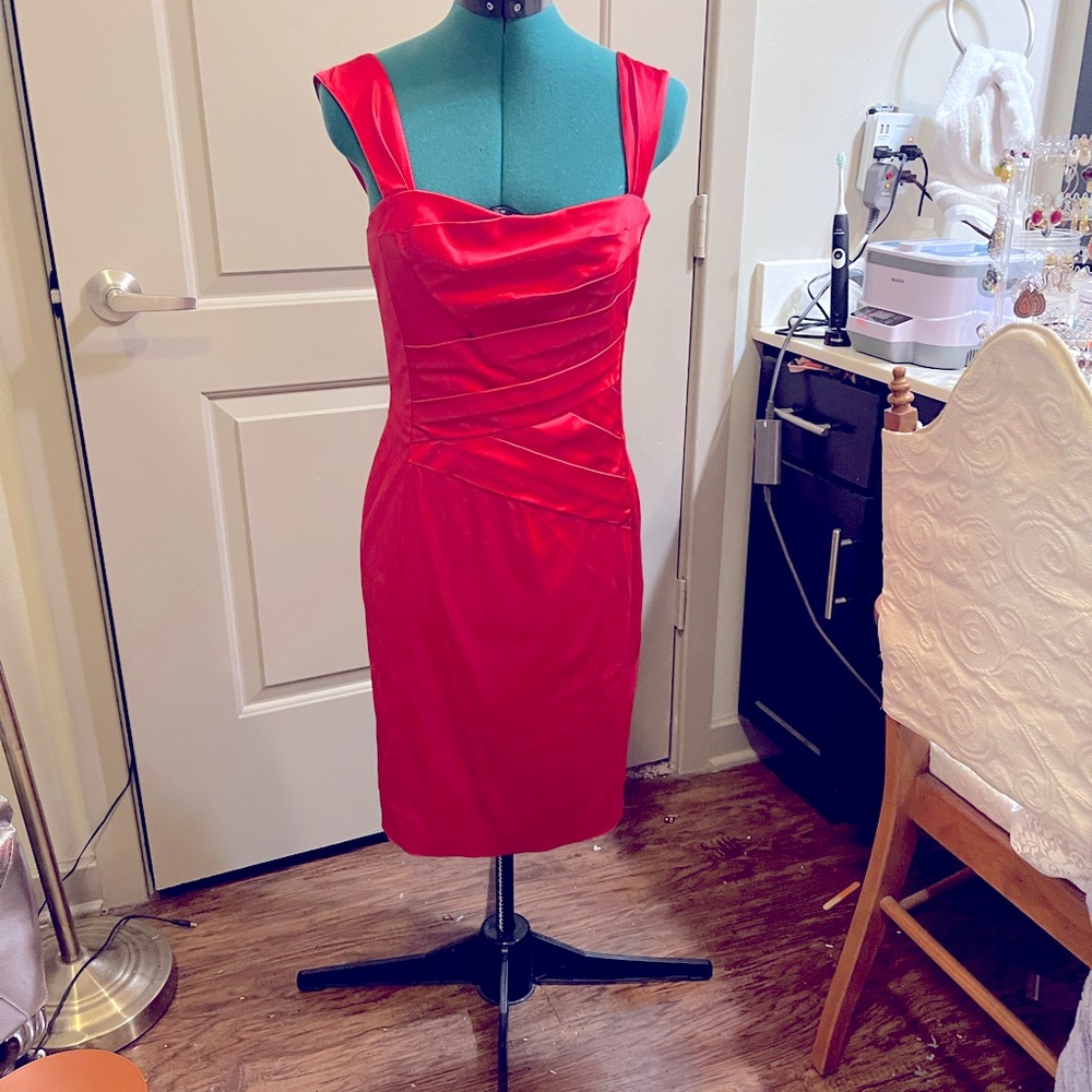 Ralph Lauren red cocktail dress size 2.